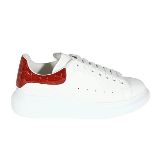 Alexander McQueen Wmns Oversized Sneaker Crocodile Skin - Red