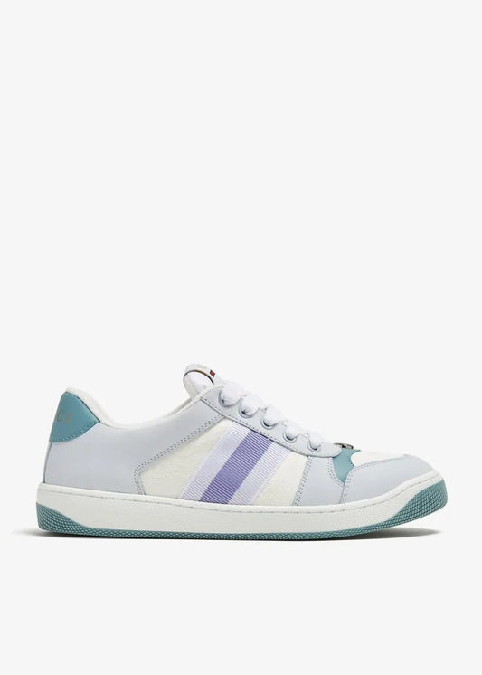 Gucci Screener Sneakers White Lilac Aqua – Zapatillas de Lujo Mujer / Hombre