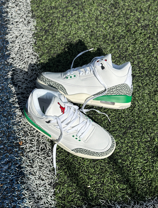 "Air Jordan 3 Lucky Green – Tenis Retro para Hombre y Mujer – Edición Especial 2025"
