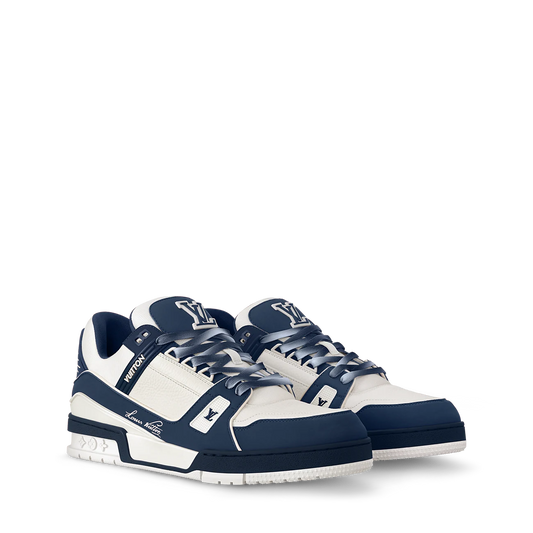 Louis Vuitton LV Trainer White Blue |  2025 – Mayelegant