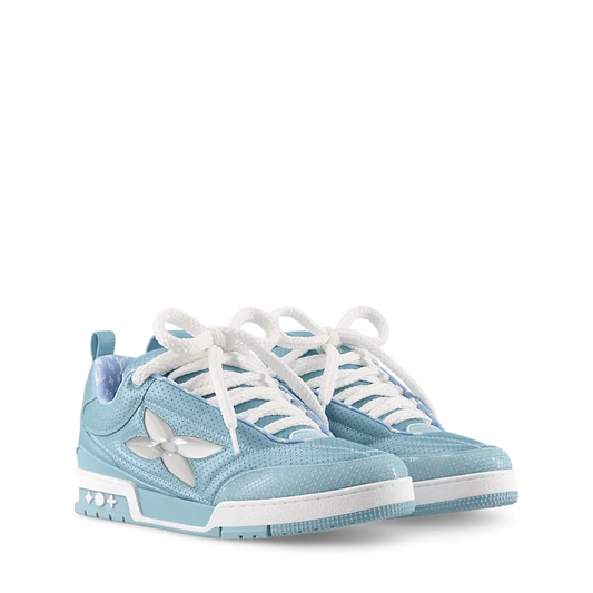 Louis Vuitton LV Skate Blue Metallic and perforated calf leather Laces