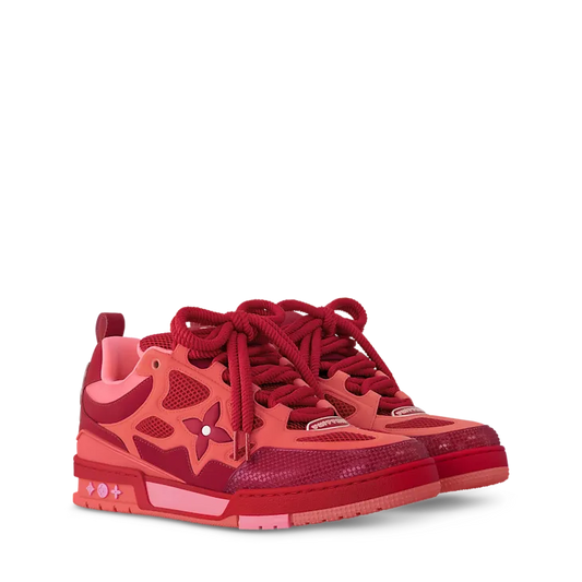Zapatillas de skate Louis Vuitton LV rojas exclusivas Tendencia