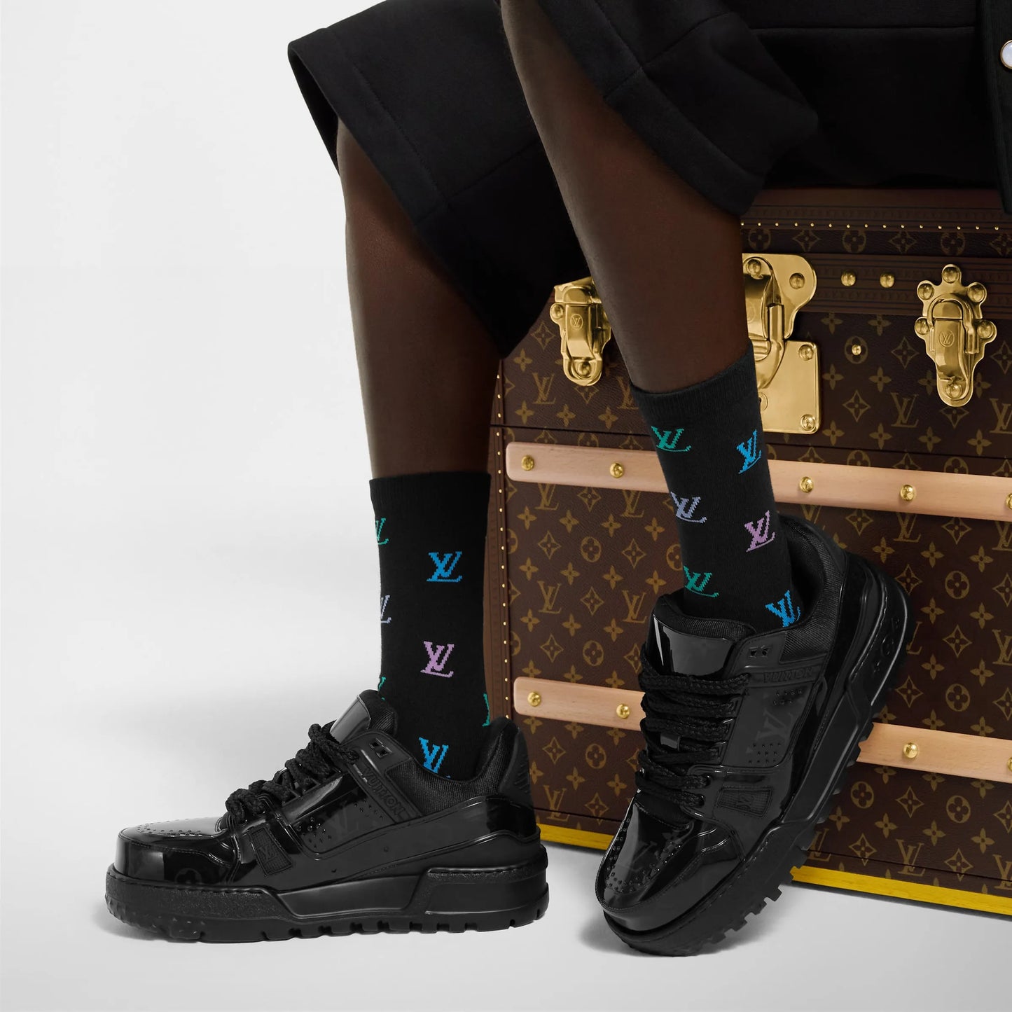 Zapatilla deportiva LV Trainer Maxi Black / Hombre dama