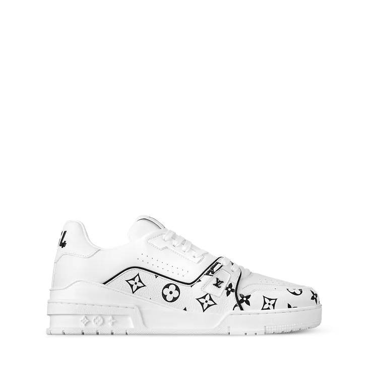 Sneaker lv Trainer Negra y Blanca Monogramas