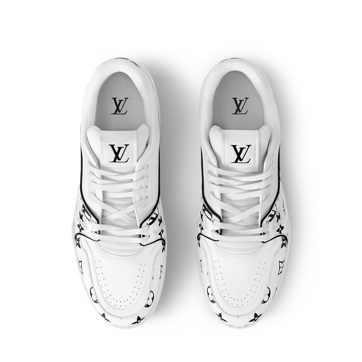 Sneaker lv Trainer Negra y Blanca Monogramas