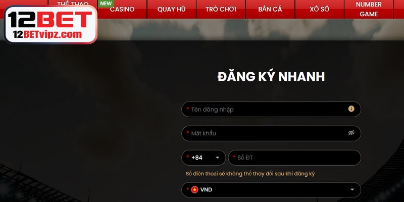 Người chơi cần tuân thủ các lưu ý khi thực hiện đăng ký 12BET 